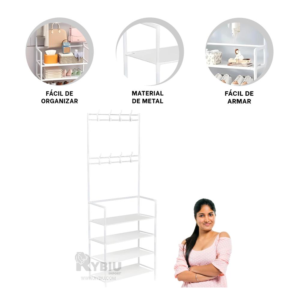 Estante de 4 Pisos para Zapatos en Blanco Y+Gift MiniAgenda