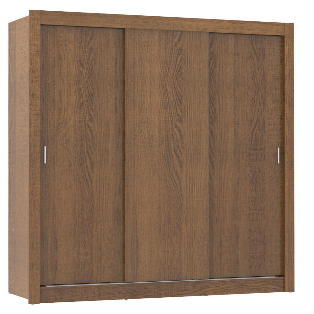 Ropero Mônaco 3 Puertas Corredizas Marrón