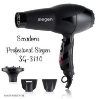 Secadora de Cabello Profesional Siegen Black SG 3110
