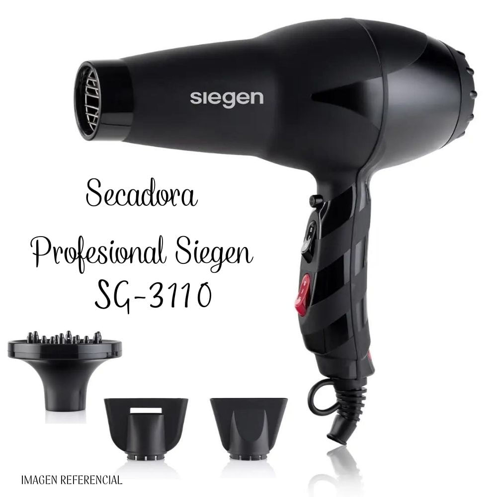Secadora de Cabello Profesional Siegen Black SG 3110