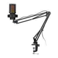 Micrófono Fifine Ampligame A8T RGB USB (Incluye Brazo) - Black