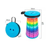 Banco Plegable Portátil para Viajes Camping color Arcoíris