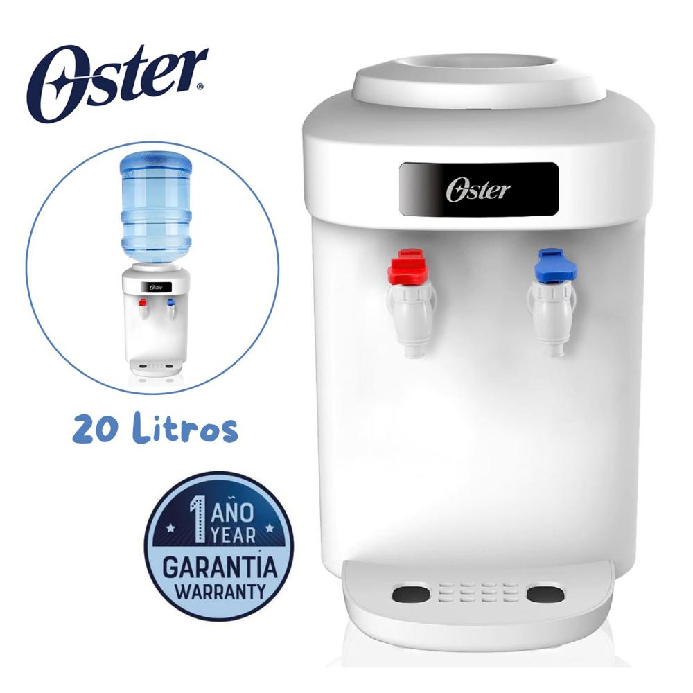 Dispensador de Agua Oster 20L con Caño de Agua Caliente y Fría Blanco