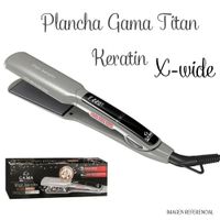 Plancha Alisadora Gama Titan Keratin X-Wide Digital 230°C