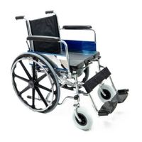 Silla de Ruedas Importada con Sanitario Cromada Aros Pvc