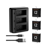 Kit de 3 baterías + cargador triple para Gopro HERO 09,10,11,12 K&F