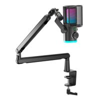 Micrófono Fifine Ampligame TAM6 RGB USB (Incluye Brazo) - Black