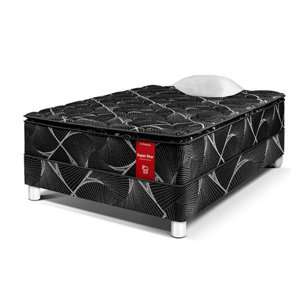 Cama Paraíso Super Star Negro 1.5 Plazas Cama Paraíso Super Star Negro 1.5 Plazas