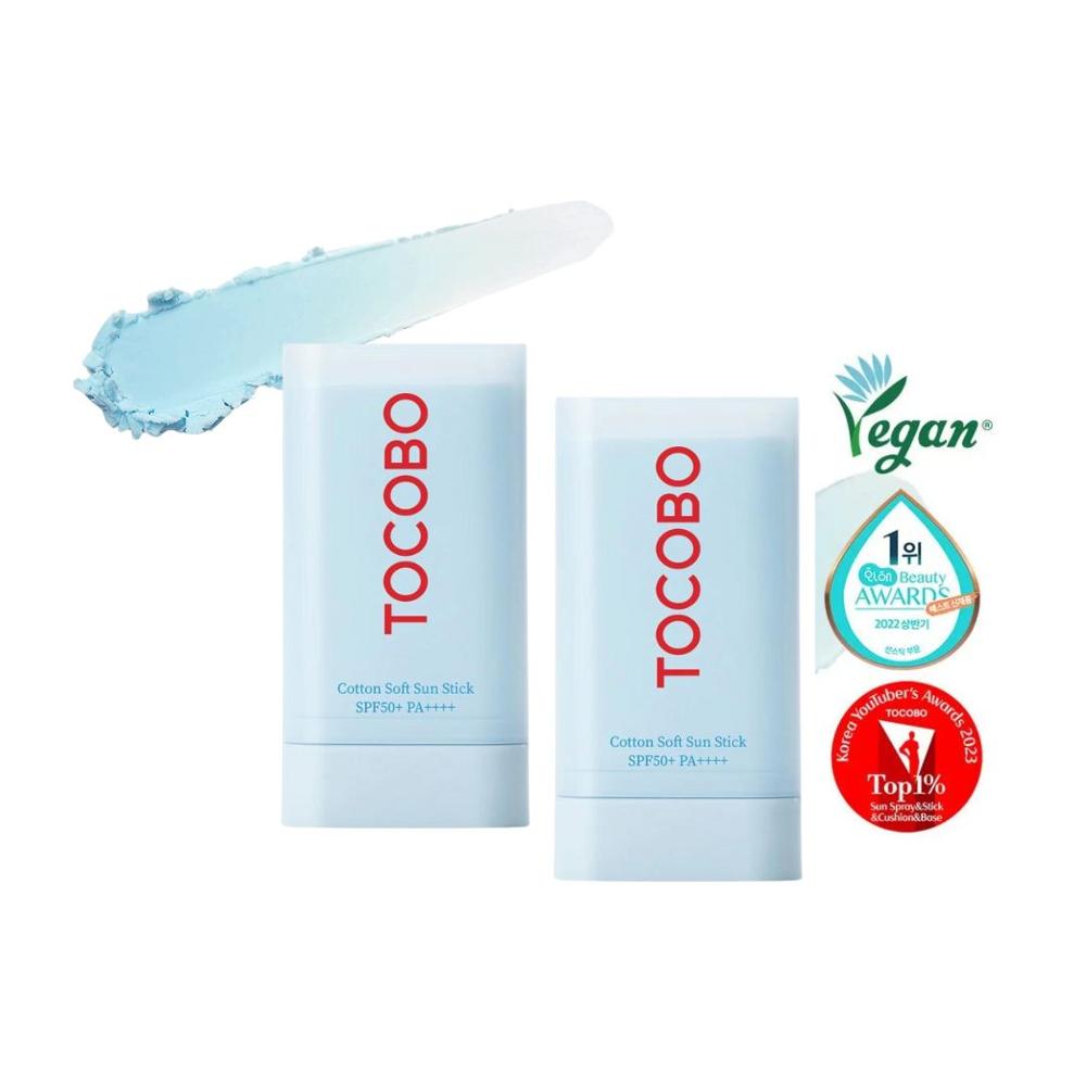 Protector Solar en Barra Cotton Soft SPF50+ PA++++ TOCOBO X2Unids