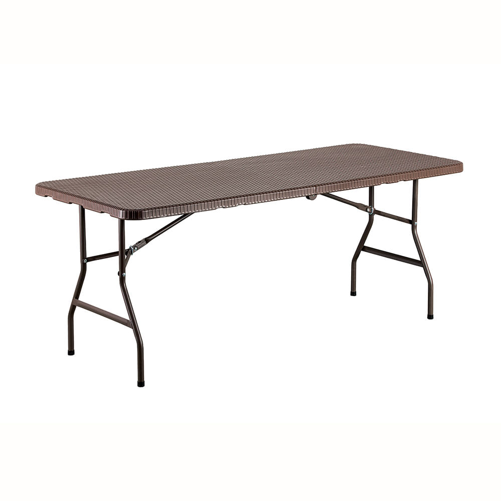 Mesa Plegable Catering Ratán 180x74x74cm Orange Mesa Plegable Catering Ratán 180x74x74cm Orange