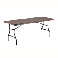 Mesa Plegable Catering Ratán 180x74x74cm Orange