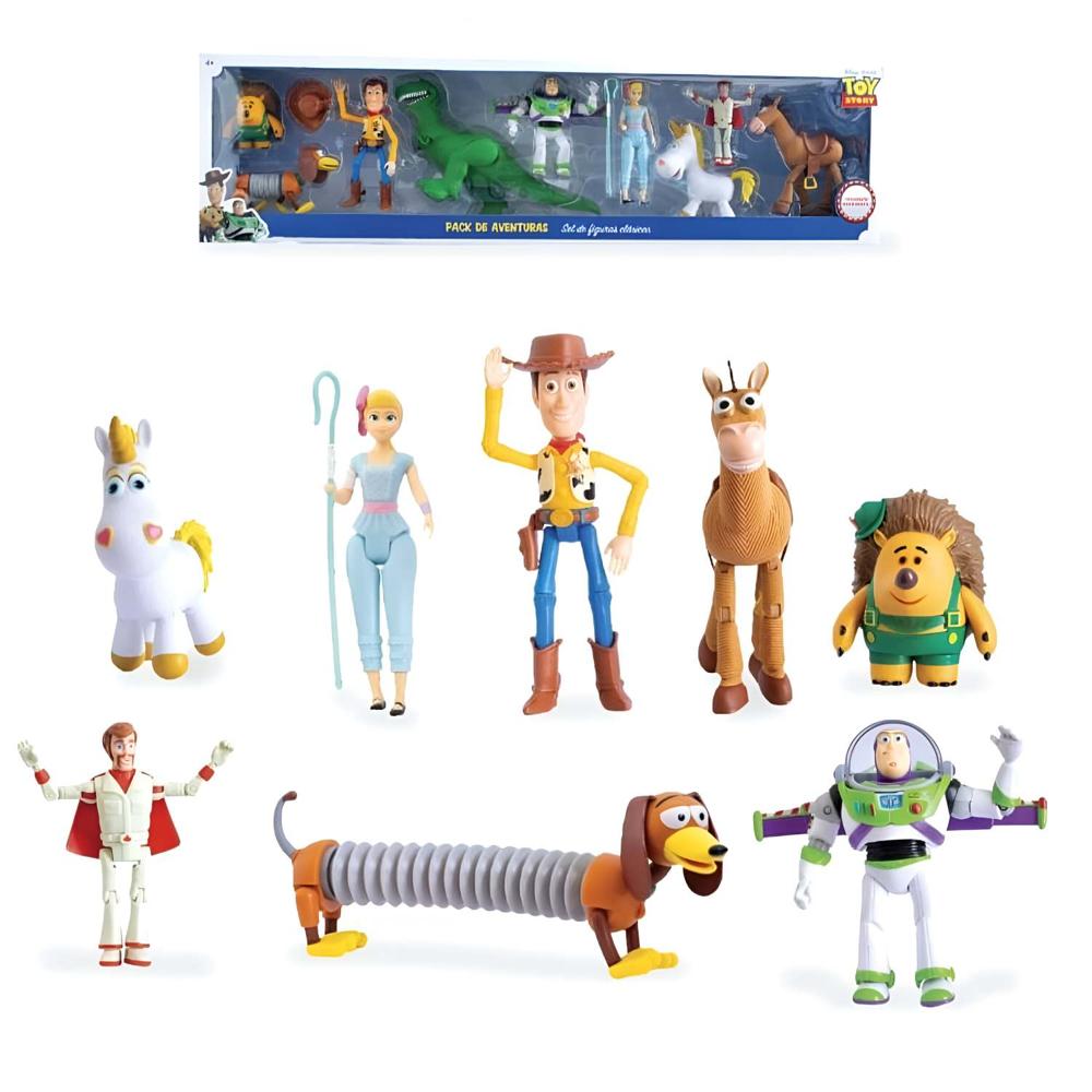 Set de Muñecos de Jebe Toy Story Articulados 9 Pcs