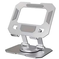 Soporte Para Tablet Celular Portátil Ajustable 360 Grados Color Plata