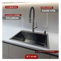 Combo de Lavadero Luxure STLU6045+ Kane STB-01 Con Escurridor (Exonerado) Stone