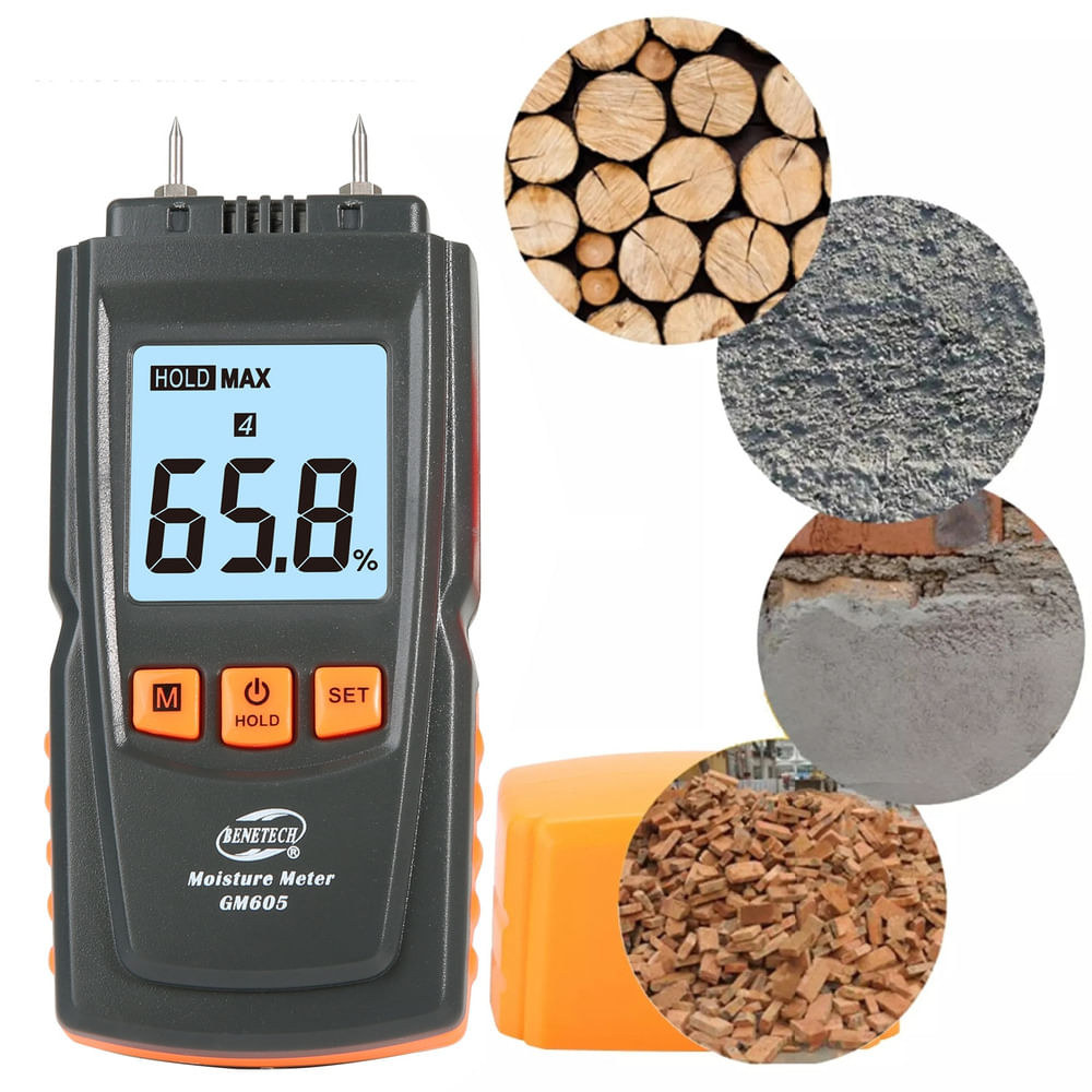 Medidor Digital de Humedad Madera Concreto - BENETECH GM605