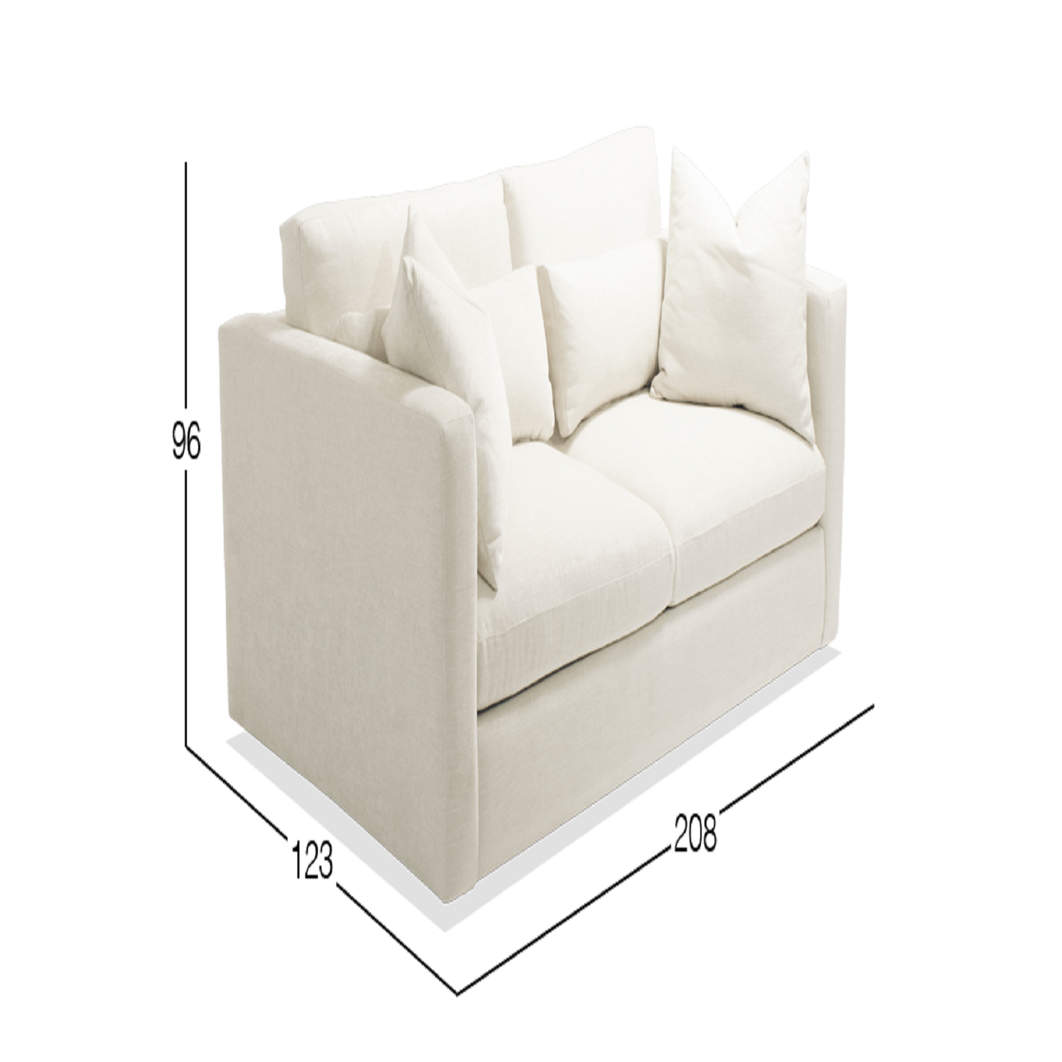 Sofá 2 cuerpos Dmuebles Magnum - Blanco