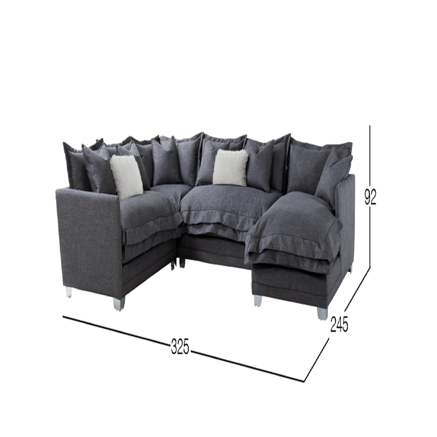 Sofá modular 4 piezas Dmuebles Daria - Gris