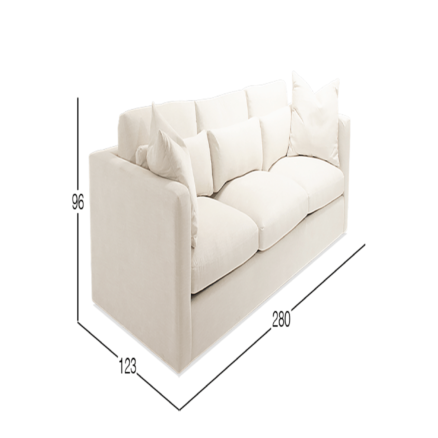 Sofá 3 cuerpos Dmuebles Magnum - Blanco