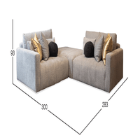Sofá esquinero Dmuebles Ottoman - Gris claro