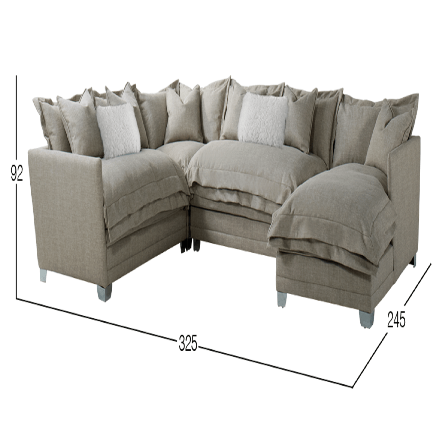 Sofá modular izquierda Dmuebles Daria - Beige