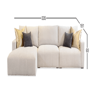 Sofá en L izquierdo Dmuebles Mónaco - Beige