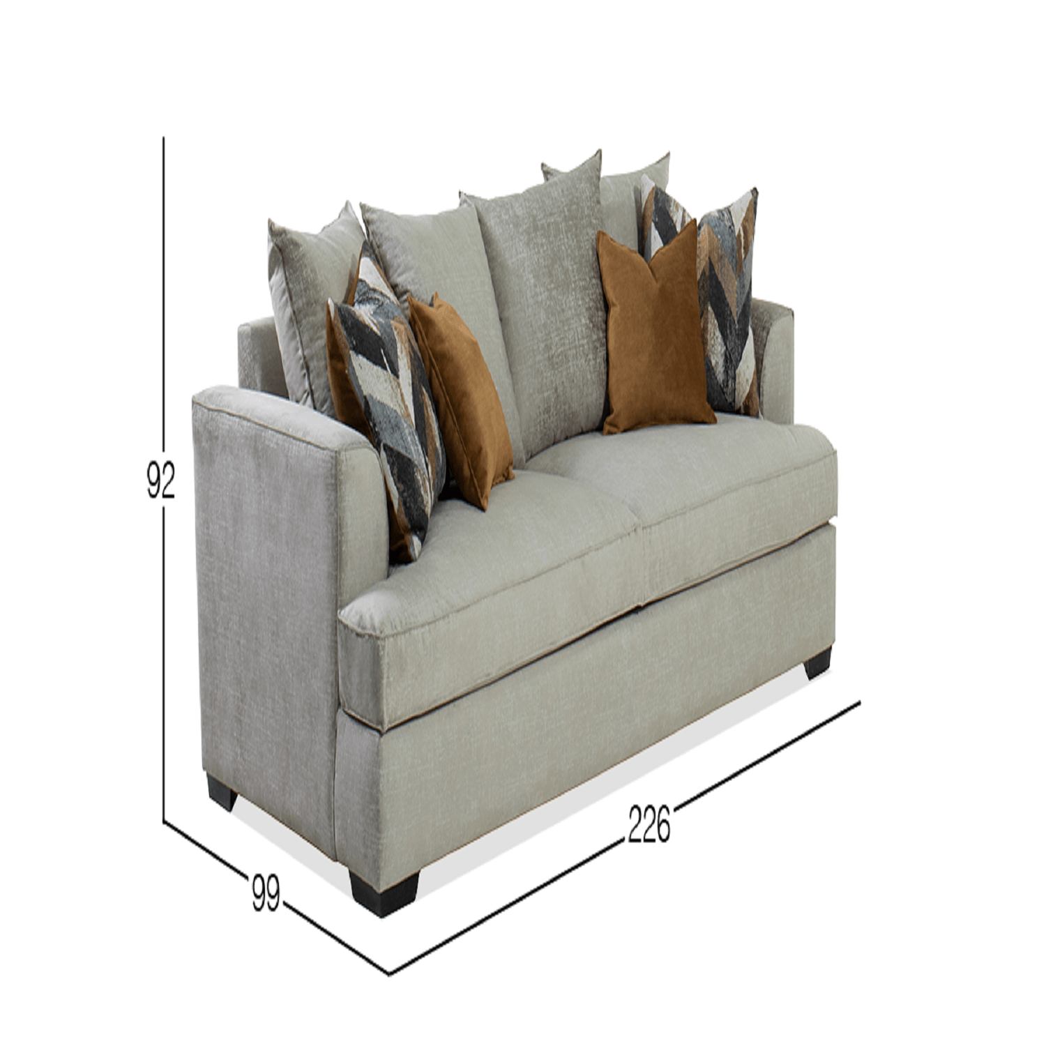 Sofá 3 cuerpos Dmuebles Canberra - Gris