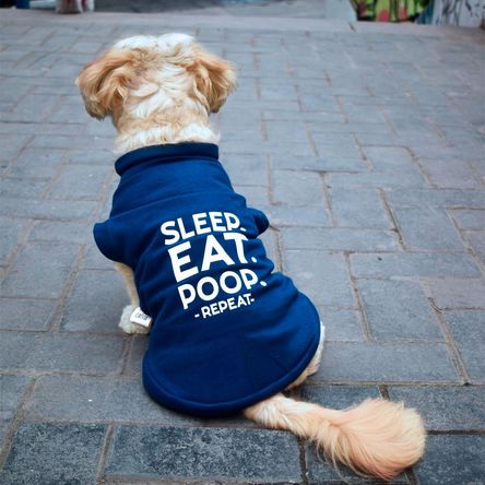 Polo Básico Sleep Poop Repeat Azul Acero Talla S