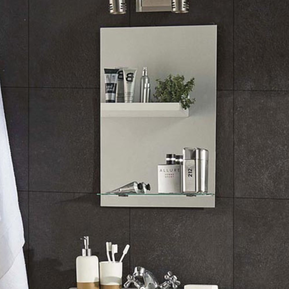 Espejo para baño con repisa Génova 38 x 56cm Espejos Monterrey