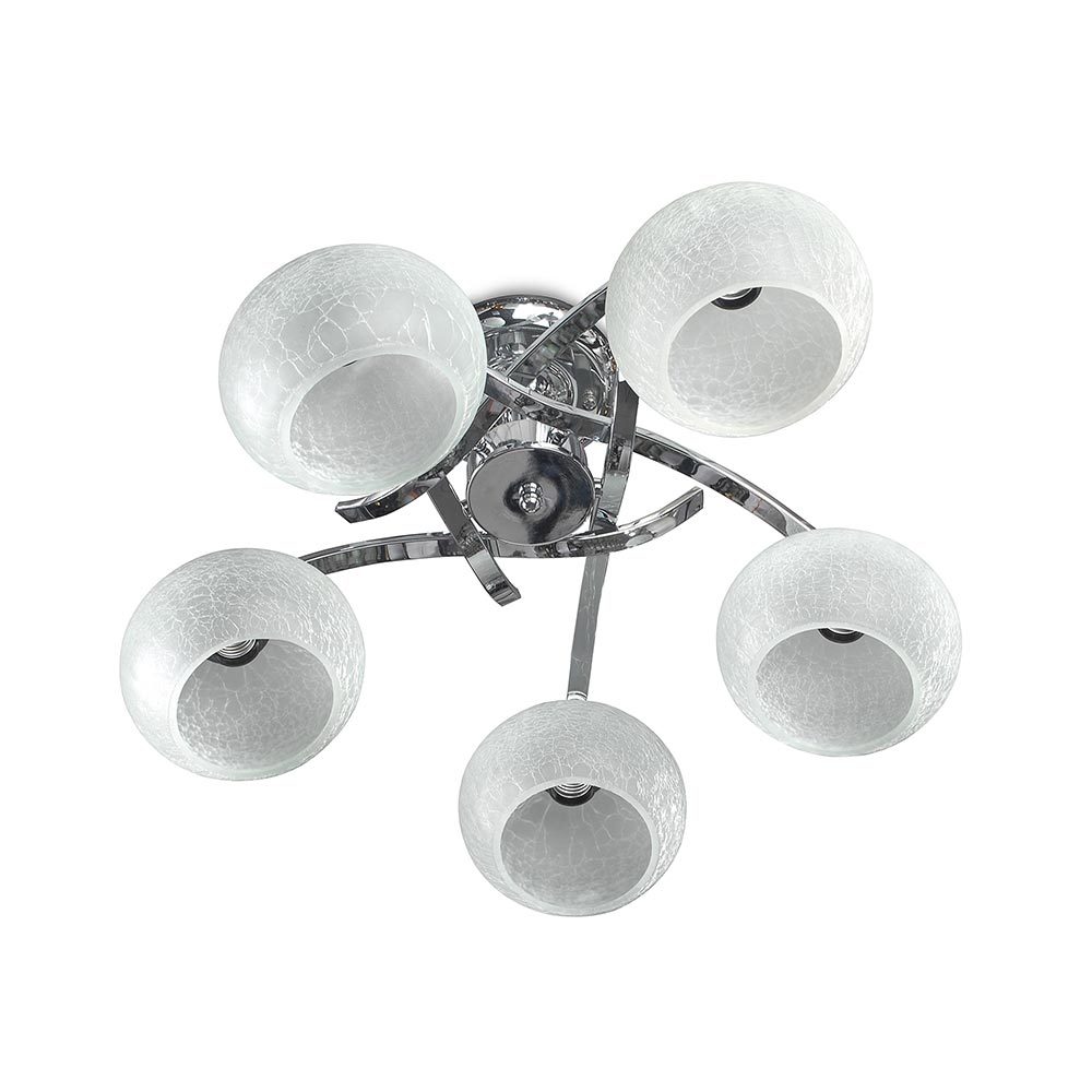 Lámpara Colgante Orange Liberia 5 Luces E27 Cromo Lámpara Colgante Orange Liberia 5 Luces E27 Cromo