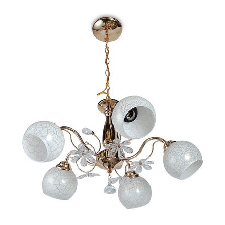 Lámpara Candelabro Orange Dalias 5 Luces E27 Gold Lámpara Candelabro Orange Dalias 5 Luces E27 Gold