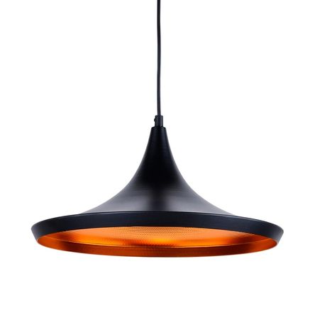 Lámpara Colgante Tom Gota Negro / Dorado 1 Luz Orange Lámpara Colgante Tom Gota Negro / Dorado 1 Luz Orange