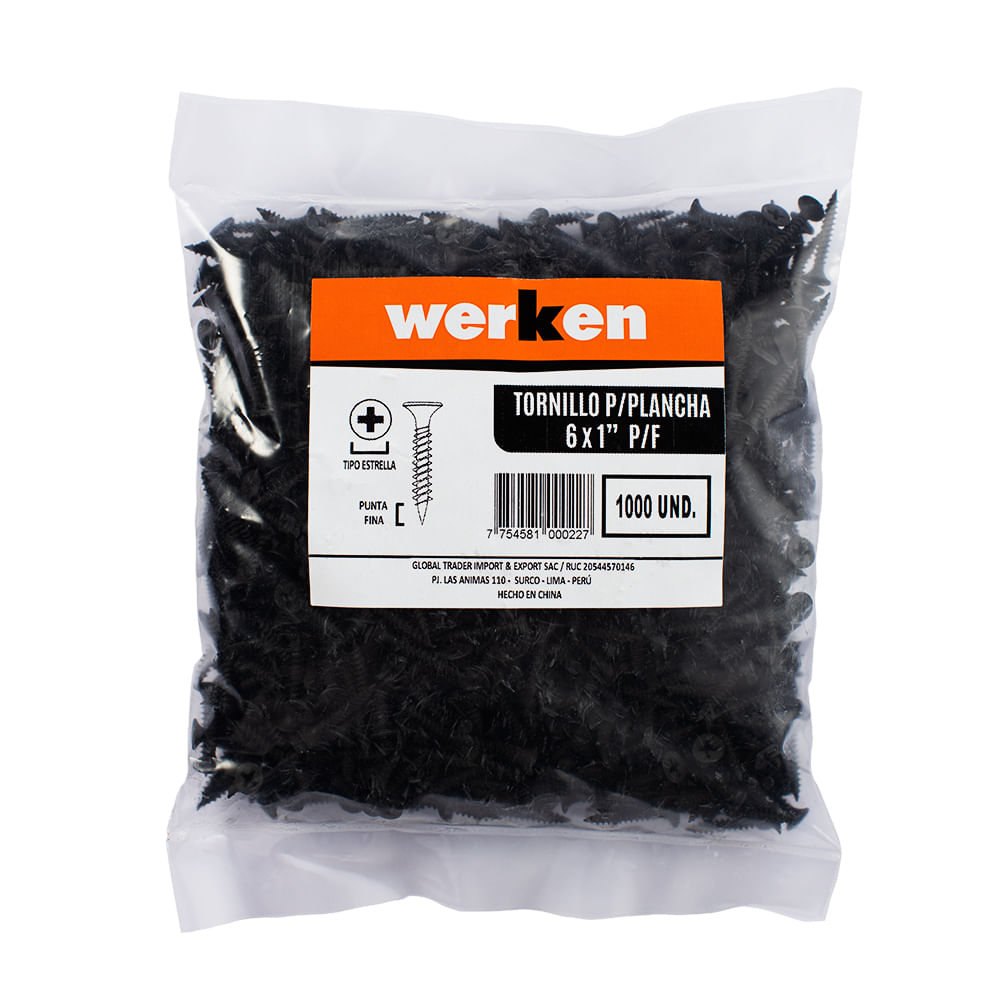 Tornillo Punta Fina 6x1 Tornillo Punta Fina 6x1