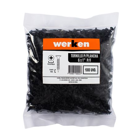 Tornillo Punta Fina 6x1 Tornillo Punta Fina 6x1