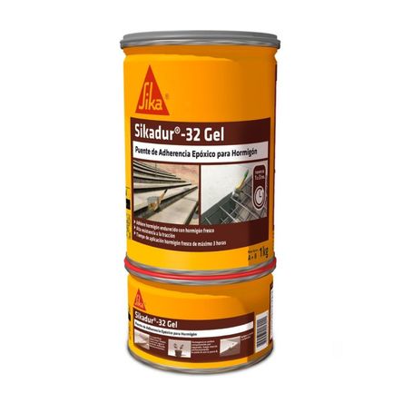 Puente de adherencia epóxico para anclajes y reparación Sikadur 32 Gel 1kg Puente de adherencia epóxico para anclajes y reparación Sikadur 32 Gel 1kg