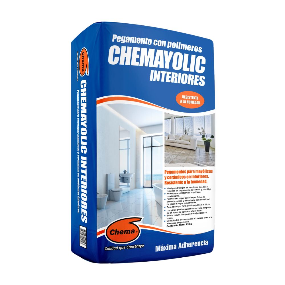 Pegamento Chema Chemayolic para Interiores 25kg
