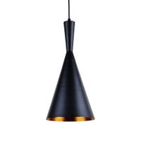 Lámpara Colgante Tom Cono Negro / Dorado 1 Luz Orange