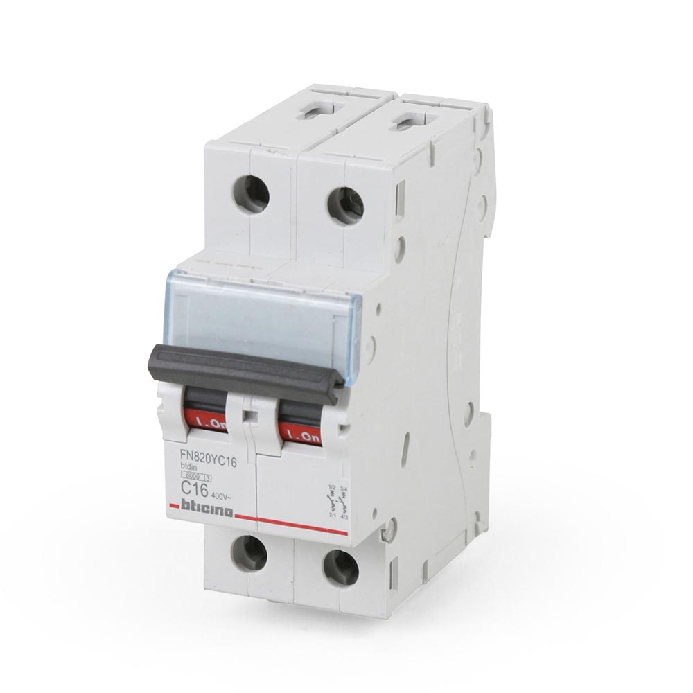 Interruptor Termomagnético 2x16A 220V-10KA Bticino Interruptor Termomagnético 2x16A 220V-10KA Bticino