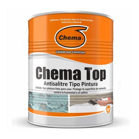 Impermeabilizante Chema Top tipo pintura 1/4 galón. Impermeabilizante Chema Top tipo pintura 1/4 galón.