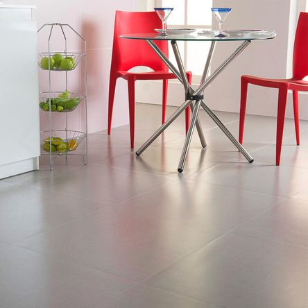 Piso Porcelánico Gress Liso Pleno Gris 60x60 cm Caja: 1.44m2 Orange