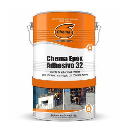 Puente de adherencia epóxico para anclajes y reparación Chema Epox 32 5kg Puente de adherencia epóxico para anclajes y reparación Chema Epox 32 5kg