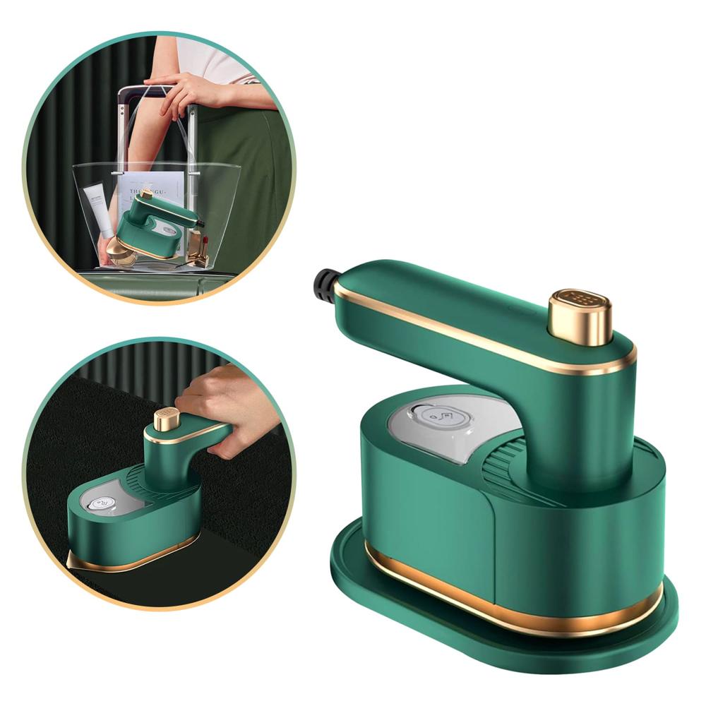 Plancha a Vapor Portatil Compacta y Ligera para Viajes Verde