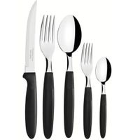Jgo De Cubiertos X30 Pzas Ipanema Negro Acero Inox