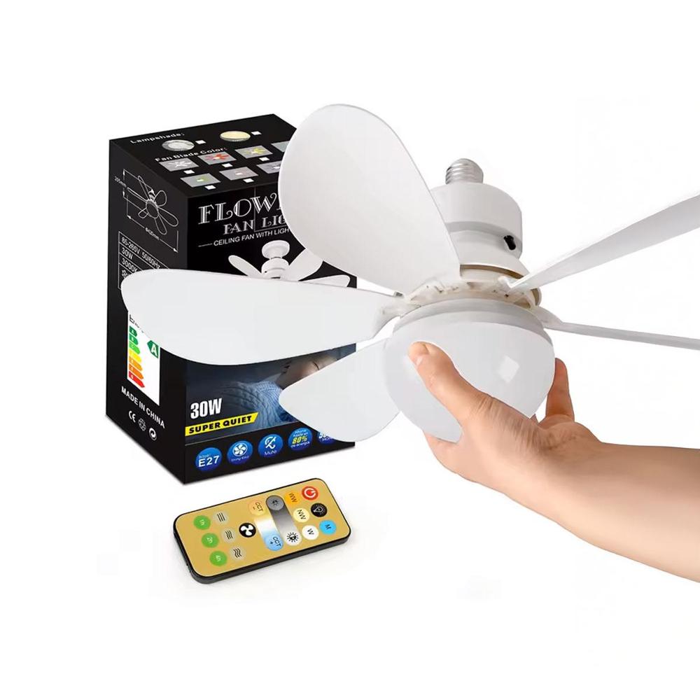 Foco LED Ventilador de Techo Control Remoto  3 velocidades