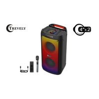 Parlante Portatil Dual 4'' Bluetooth Trevely Ta-468 - Karaoke - 300w