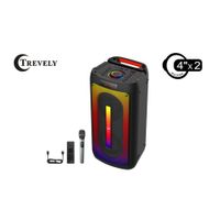 Parlante Portatil Dual 4'' Bluetooth Trevely Ta-466 - Karaoke - 300w