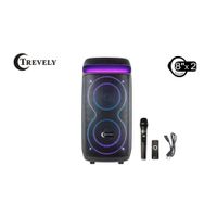 Parlante Portatil dual 8'' Bluetooth TREVELY WT860 - Karaoke - 600W