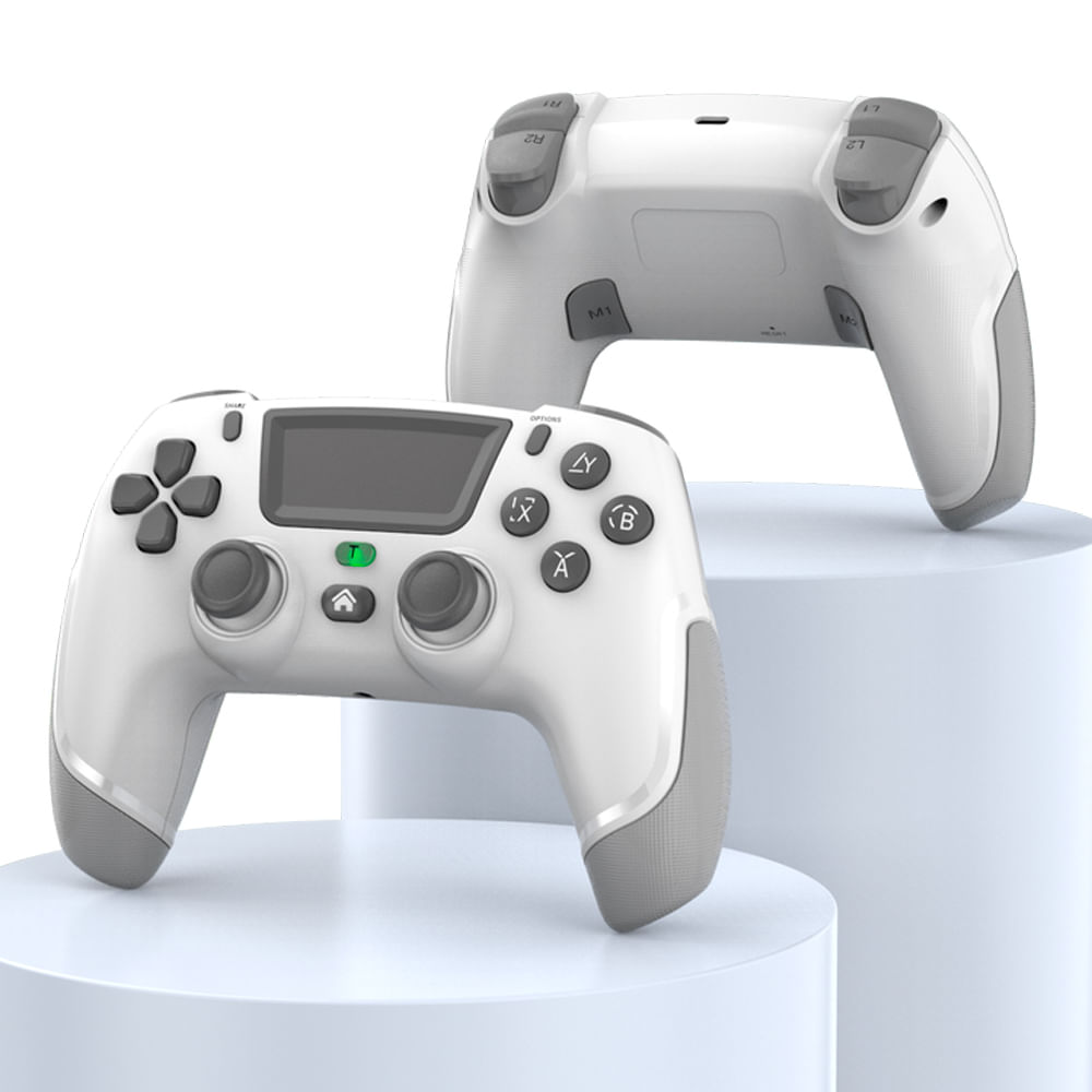 Mando para PS4, Switch, PC, Blanco con Botones Traseros PS3, Android, iOS, Alternativo p06