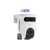 Cámara de seguridad inteligente para exteriores H9C Dual 3K & 3K + Micro SD 128GB - Ezviz
