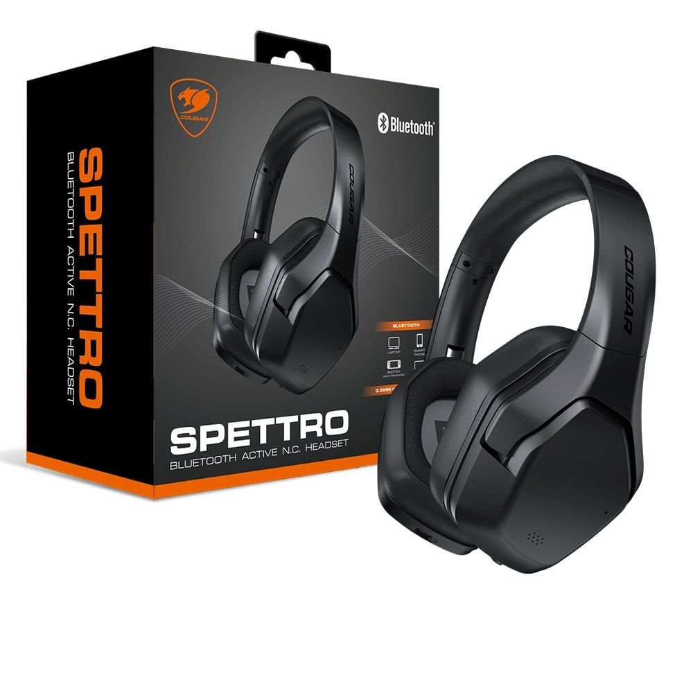 Audifonos Gamer Cougar Spettro Bluetooth Aislamiento de Ruido Negro 3HW55B40B.0001