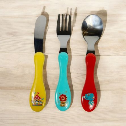 Set de Cubiertos 3 Piezas Circus Back to School Orange